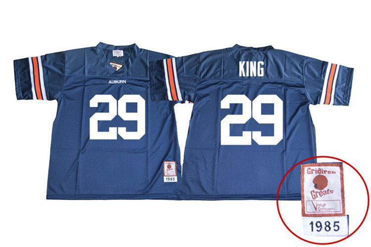 1985 Throwback Youth #29 Brandon King Auburn Tigers College Football Jerseys Sale-Navy - Click Image to Close